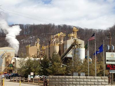 A frac sand processing plant in Maiden Rock, WI.